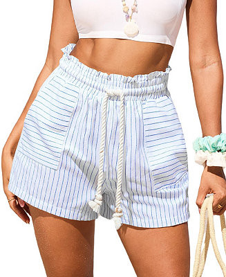 Women's Fiji Escape Striped Shorts | Macy's