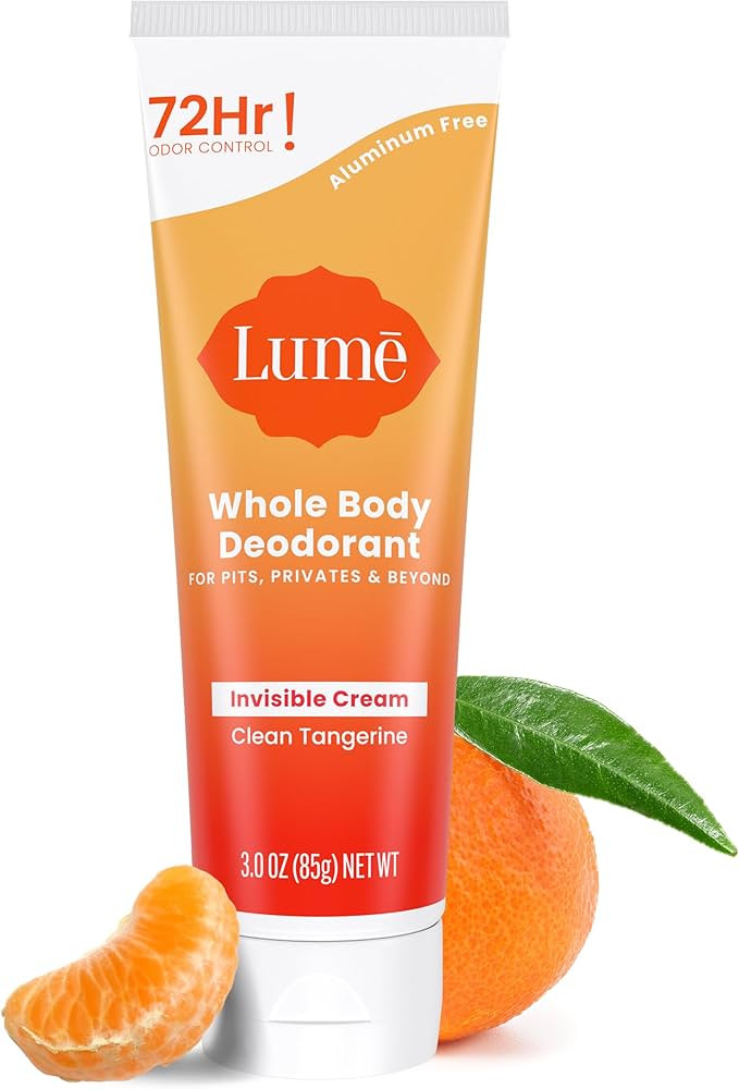 Lume Whole Body Deodorant - Invisible Cream Tube - 72 Hour Odor Control - Aluminum Free, Baking S... | Amazon (US)