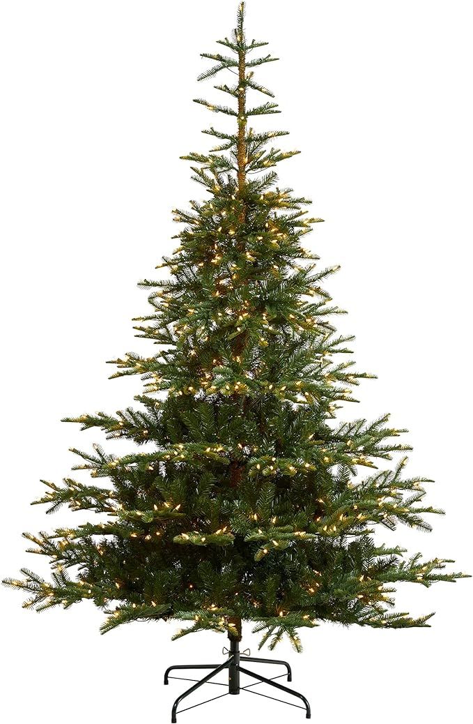 8ft. Layered Washington Spruce Artificial Christmas Tree with 650 Clear Lights and 1561 Bendable ... | Amazon (US)