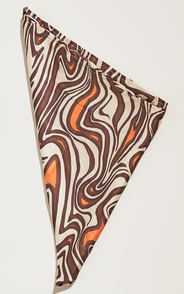 Cream Animal Swirl Bandana | PrettyLittleThing US