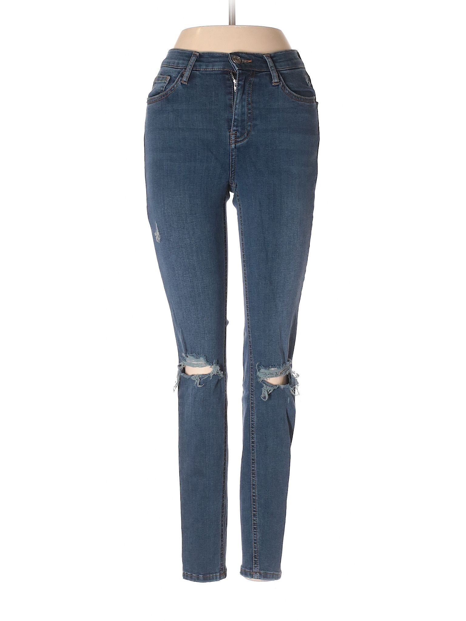 Topshop Jeans Size 0: Dark Blue Women's Bottoms - 35312314 | thredUP