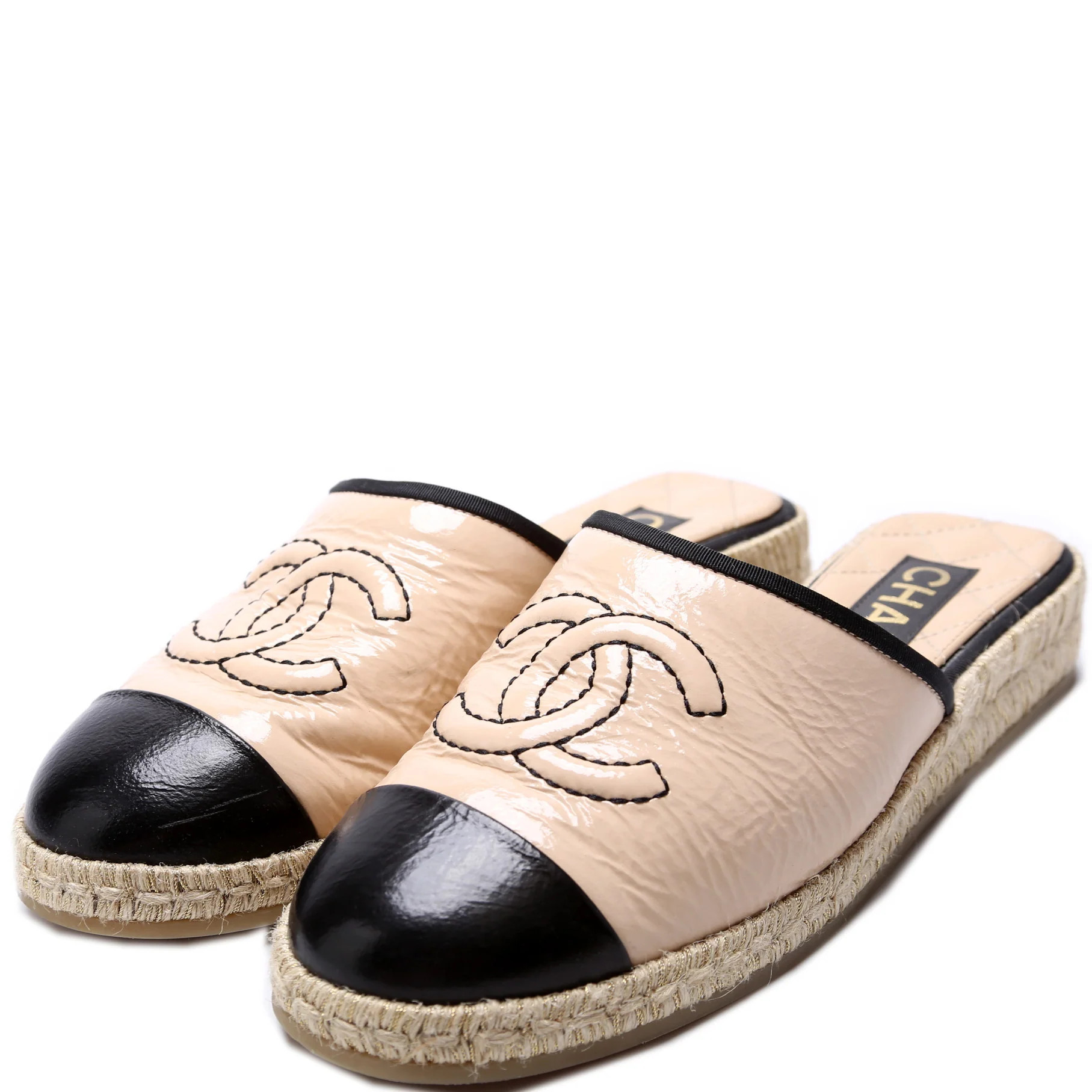 CC Espadrille Slides Size 37 | Keeks Designer Handbags