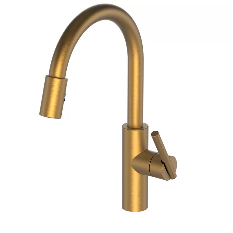Newport Brass 1500-5103 East Linear Pull-Down Spray Kitchen Faucet with Magnetic Satin Bronze (PVD) Faucet Single Handle | Build.com, Inc.