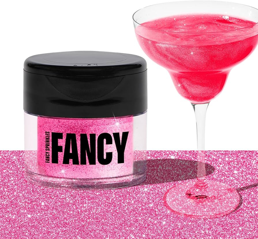Fancy Sprinkles Tourmaline Pink Premium Edible Glitter, 100% Edible Glitter for Sparkling Food & ... | Amazon (US)