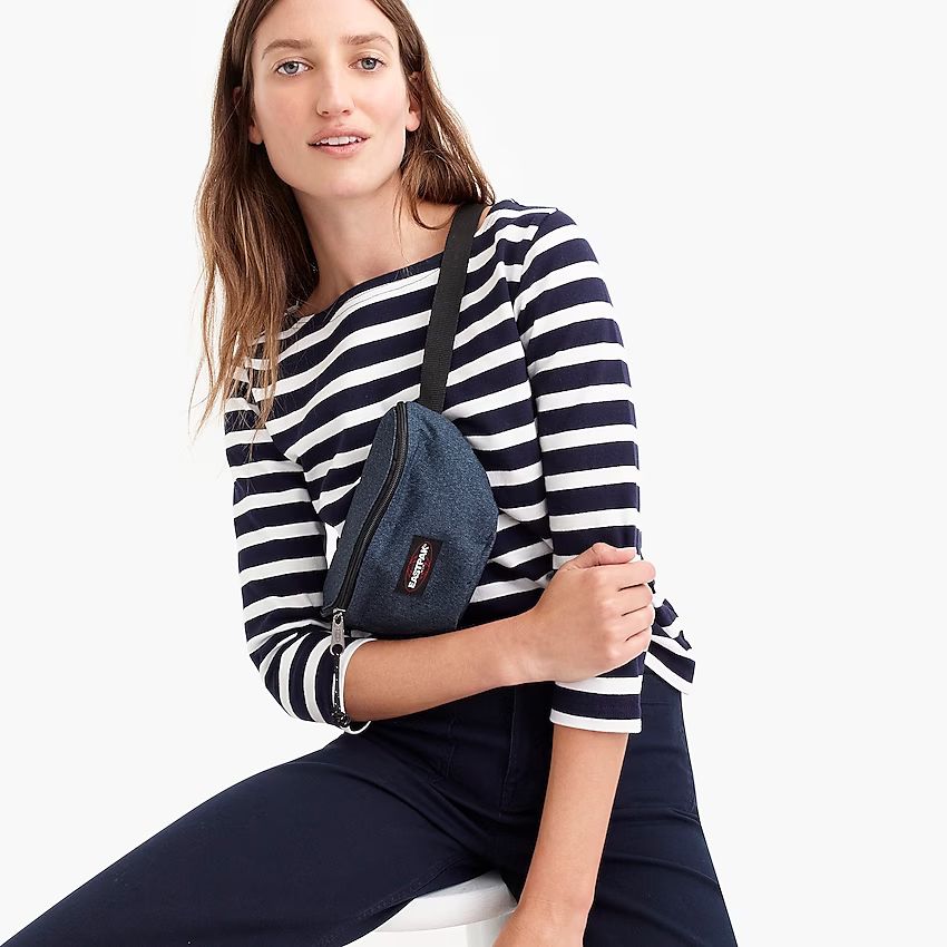 Structured boatneck T-shirt in stripe | J.Crew US