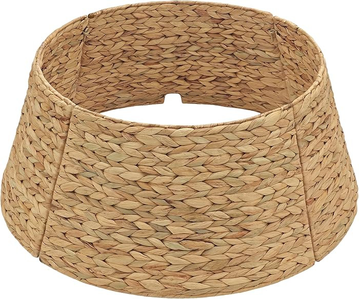 CENBOSS Rattan Christmas Tree Collar, Wicker Tree Skirt & Stand Base Cover (Natural, 24 inch) | Amazon (US)