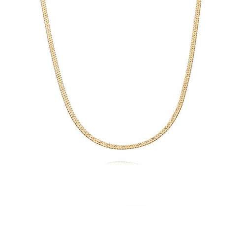 Snake Necklace | Flat Snake Chain Necklace | Gold Snake Chain | Daisy London Jewellery