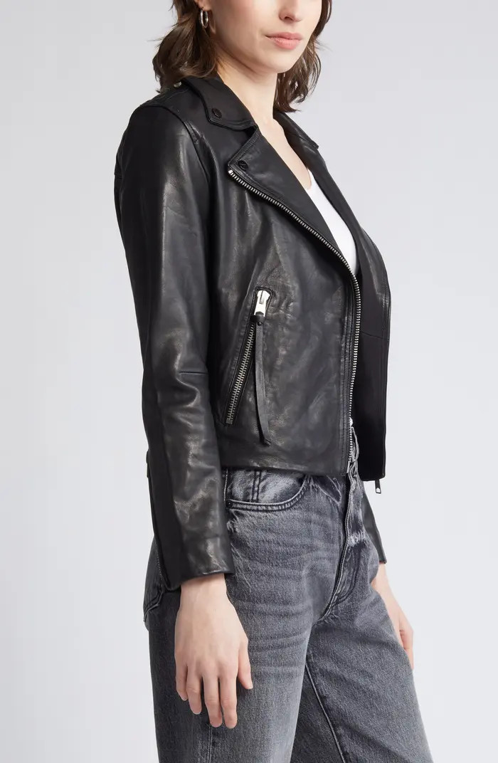 AllSaints Dalby Leather Biker Jacket | Nordstrom | Nordstrom