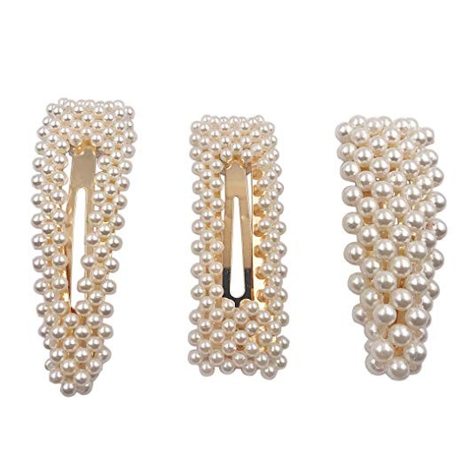 Messen Hair Barrettes Gold Hair Pins Decorative Artificial Pearl Hairpins for Wedding Bridal Hand... | Amazon (US)