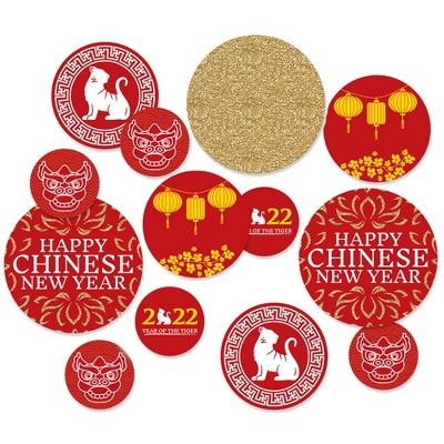 Big Dot of Happiness Chinese New Year - 2022 Year of the Tiger Party Giant Circle Confetti - New ... | Target