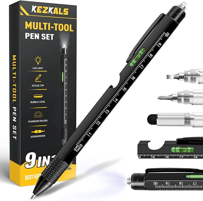 KEZKALS Mens Stocking Stuffers for Teens Adults, 9 in 1 Multitool Pen Gifts for Men, Stocking Stu... | Amazon (US)