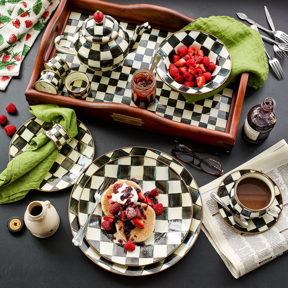 Courtly Check Salad/Dessert Plate | MacKenzie-Childs