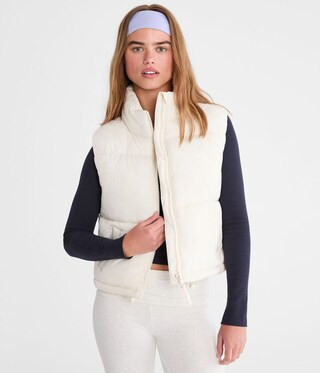 Lightweight Cropped Puffer Vest | Aeropostale