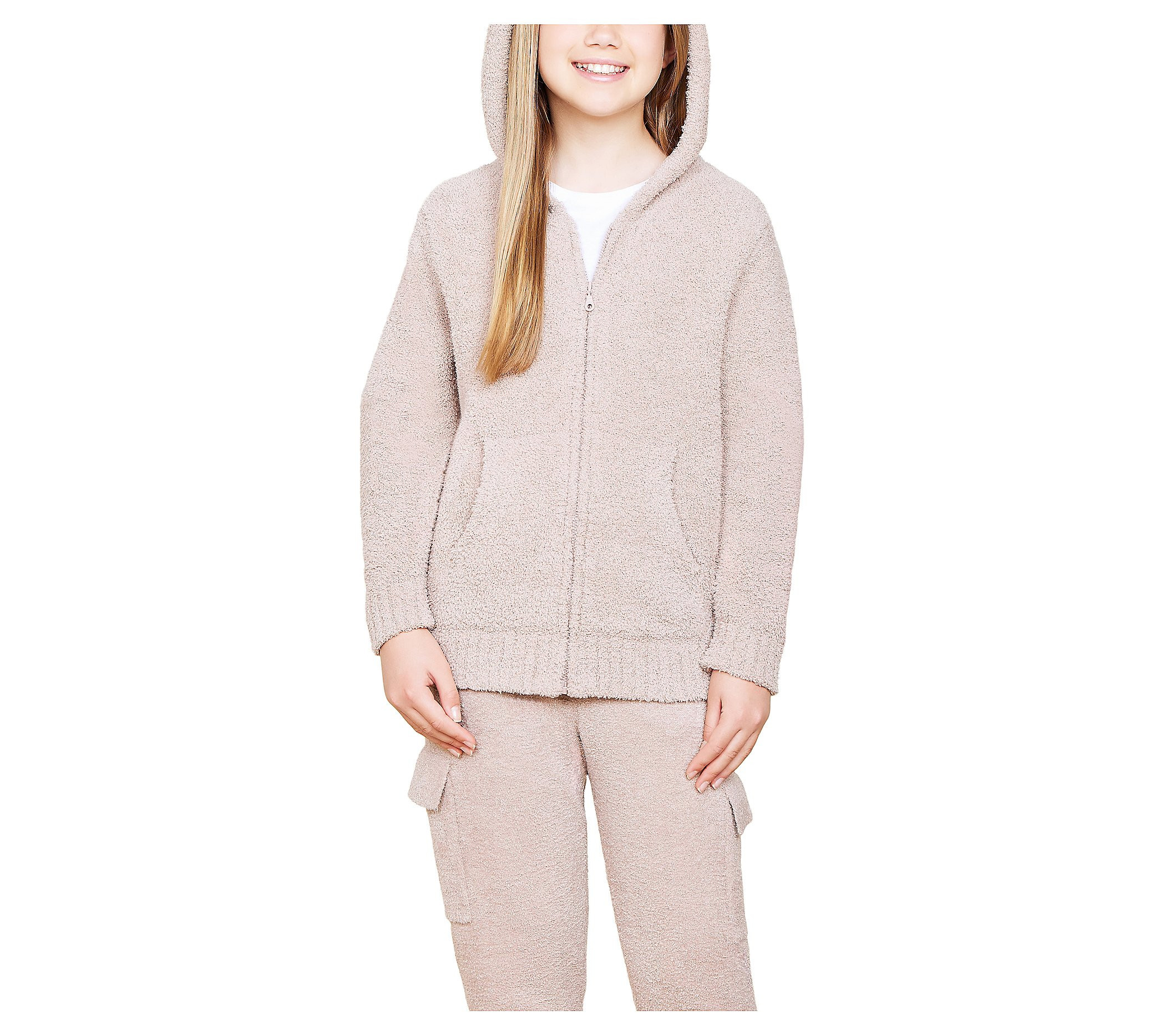 Barefoot Dreams CozyChic Youth Zip Hoodie | QVC
