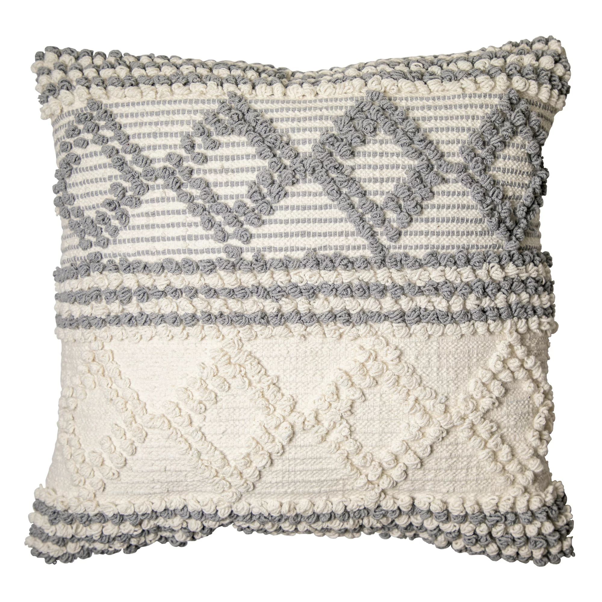 Better Homes & Gardens, Neutral Textured Decorative Throw Pillow, 20”x20” | Walmart (US)