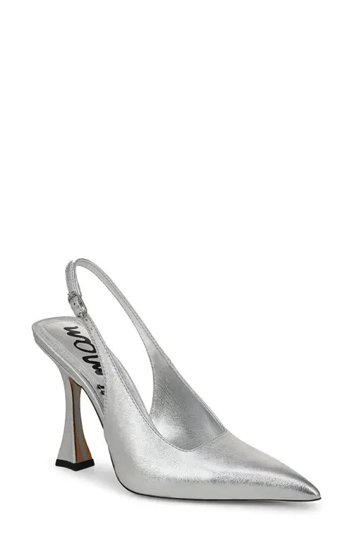 Sam Edelman Odette Pointed Toe Slingback Pump in Soft Silver at Nordstrom, Size 6 | Nordstrom