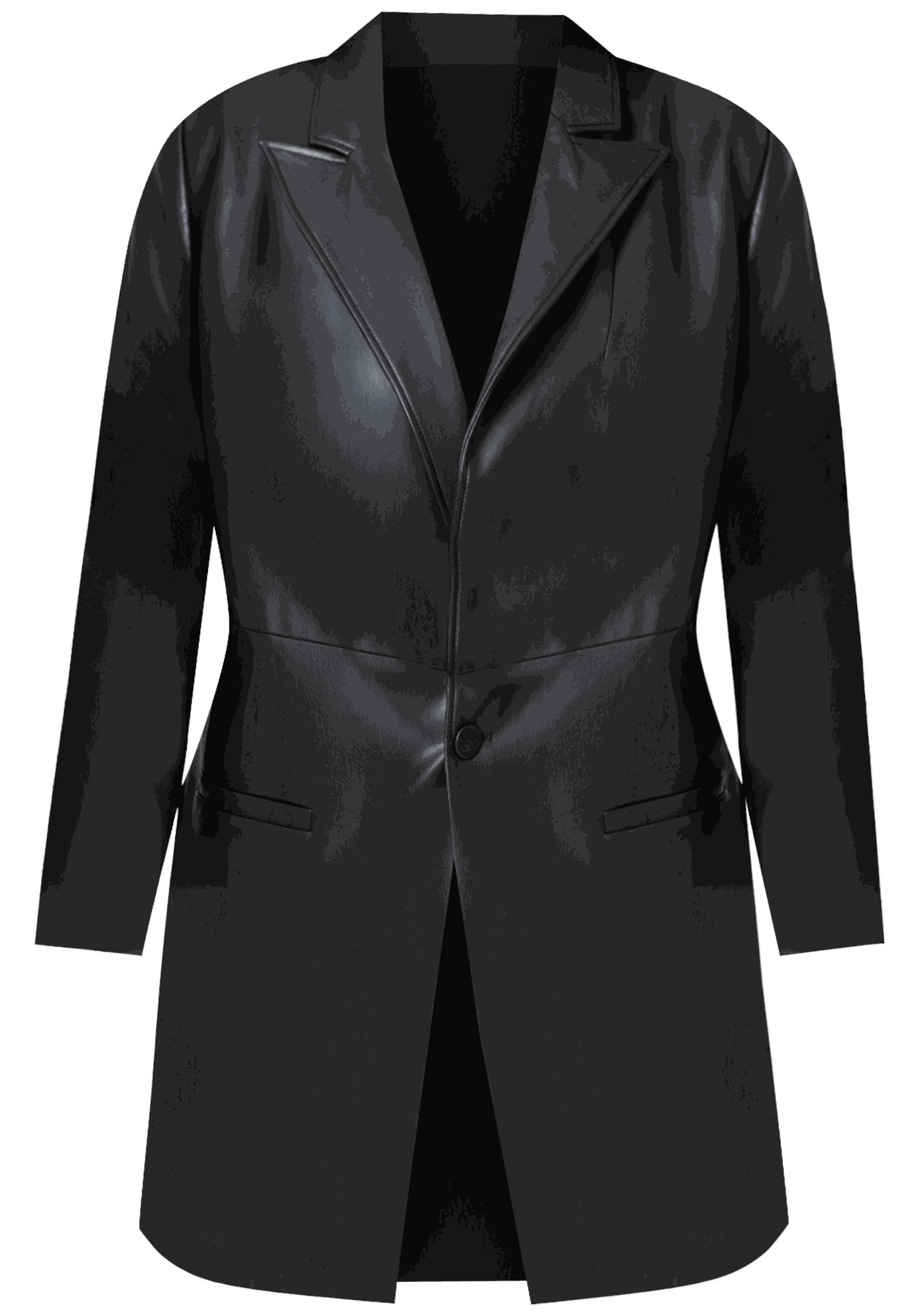 Sleek Faux Leather Blazer | Eloquii