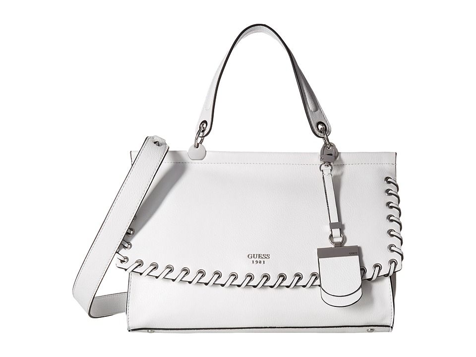 GUESS - Andie Top-Handle Flap (White) Top-handle Handbags | 6pm