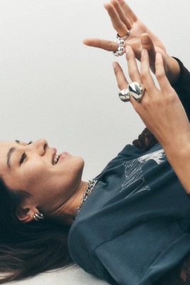 Oval Metal Cocktail Ring | Anthropologie (US)