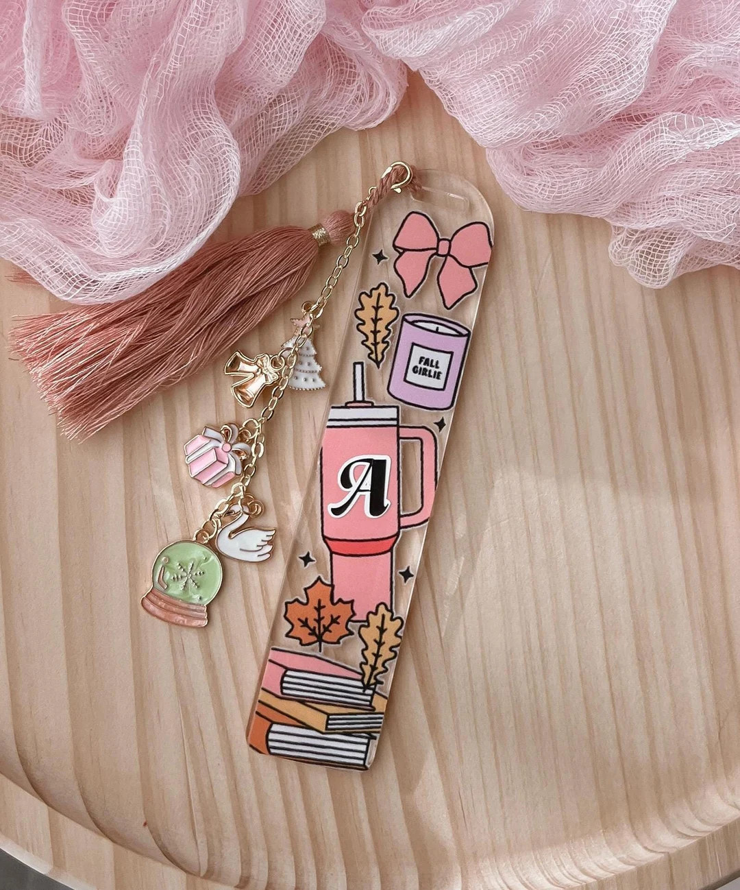Custom Bookmarks Acrylic Fall Girlie Bookmark, Unique Gifts for Book Lovers, Personalized Reading... | Etsy (US)