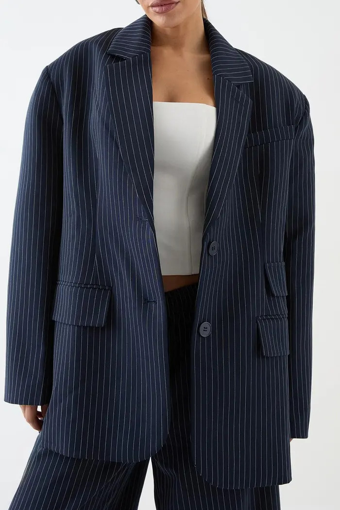 MissPap Premium Pinstripe Oversized Blazer | Nordstrom | Nordstrom