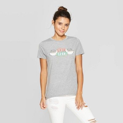 Women's Friends Central Perk Short Sleeve Graphic T-Shirt (Juniors') - Heather Gray | Target