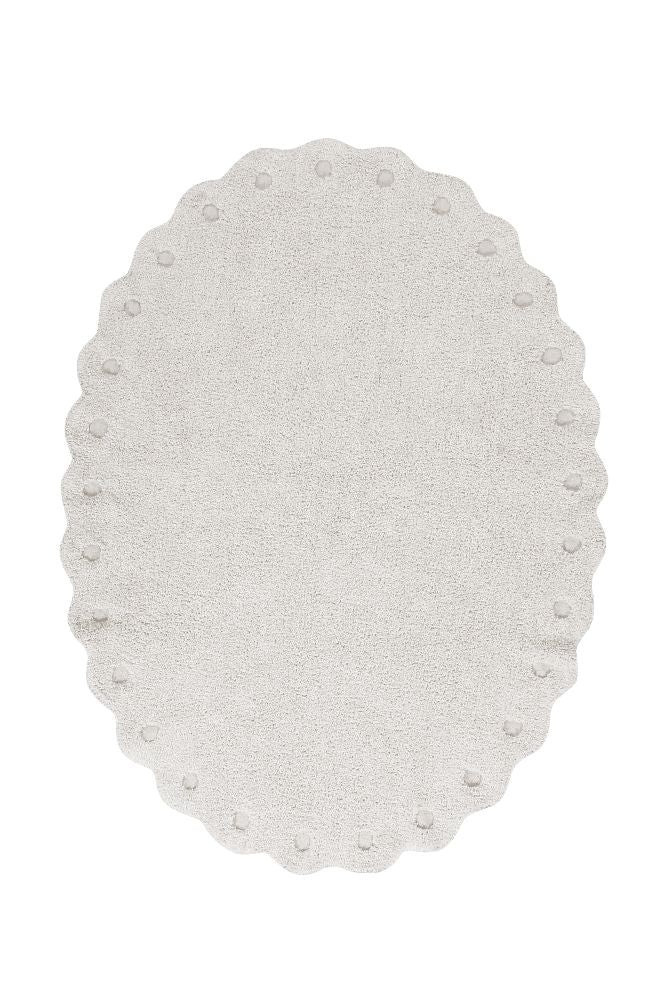 Washable Oval Rug Pine Cone Ivory 4' 3" X 5' 11" - Lorena Canals | Lorena Canals