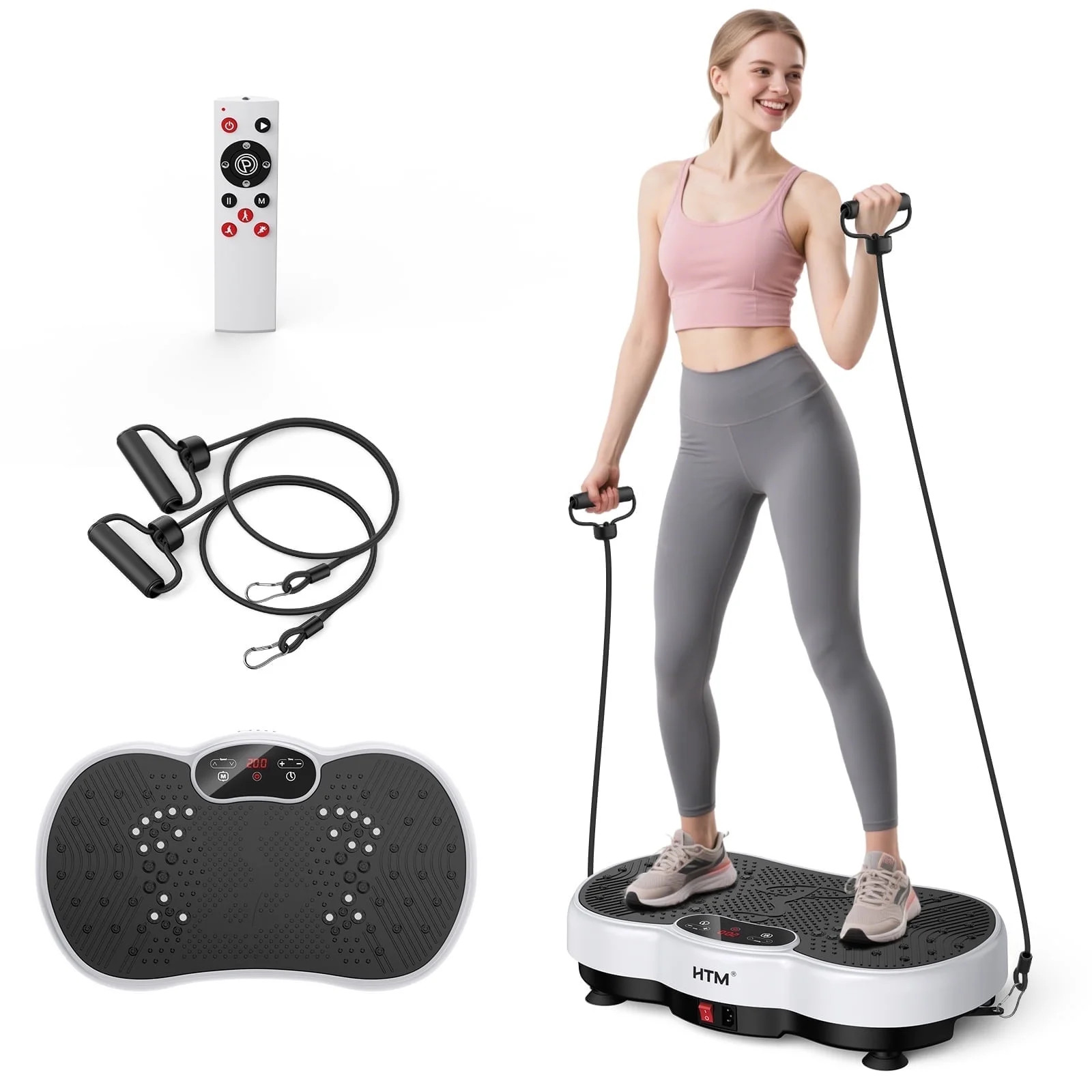 HTM Vibration Exercise Machine Lymphatic Drainage and Weight Loss Smart Workouts Women Toning Vib... | Walmart (US)