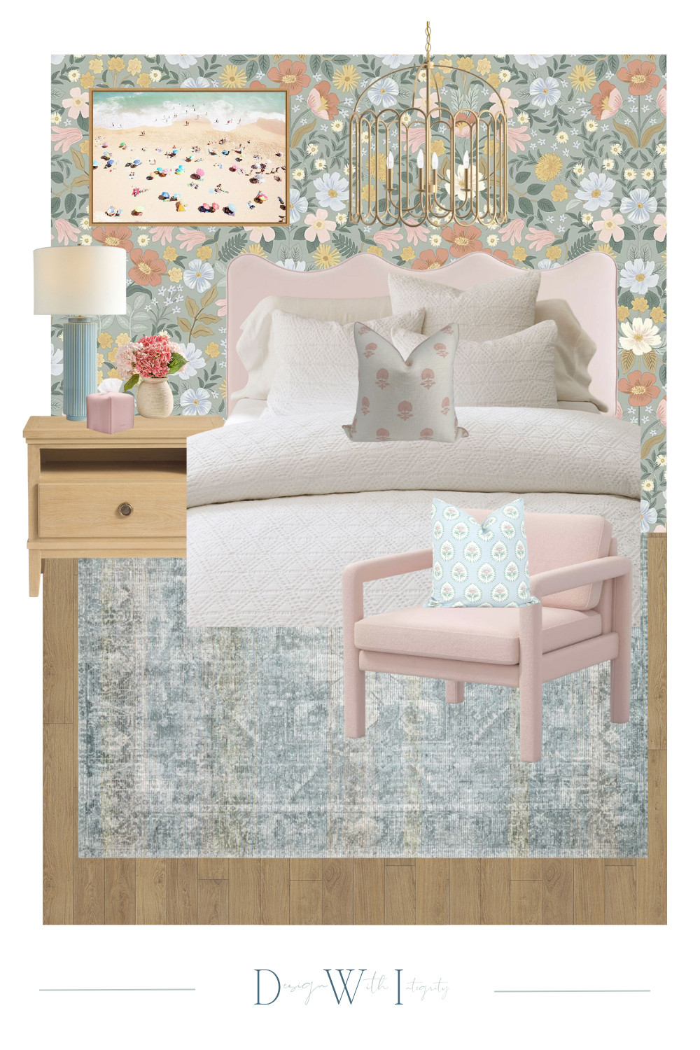 This bedroom mood board blends playful charm with timeless design. A blush upholstered headboard, patterned pillows, and a soft pastel rug layer comfort with personality, while floral wallpaper and beach-inspired art add a refreshing touch. Perfect for anyone seeking a balance of whimsy and elegance in their bedroom retreat. Would you go bold with wallpaper or keep it simple? Shop this full look now on LTK to recreate it in your own home.


#BedroomDesign #BedroomInspo #BedroomRemodel #BedroomRefresh #BedroomDecorIdeas #InteriorDesignCommunity #InteriorDesignInspo #BedroomGoals #InteriorMoodBoard #InteriorDesignIdeas #HomeDecorInspiration #LTKHome #LTKBedroom #ShopThePost #InteriorStyling #DreamBedroom #HomeDecorLovers #BedroomMakeover #InteriorDesignObsessed #CozyBedroomDesign #ModernBedroomStyle #InteriorDesignDetails #BedroomDecorInspo #InteriorDesignGoals #HomeStylingInspo 

 #LTKHome