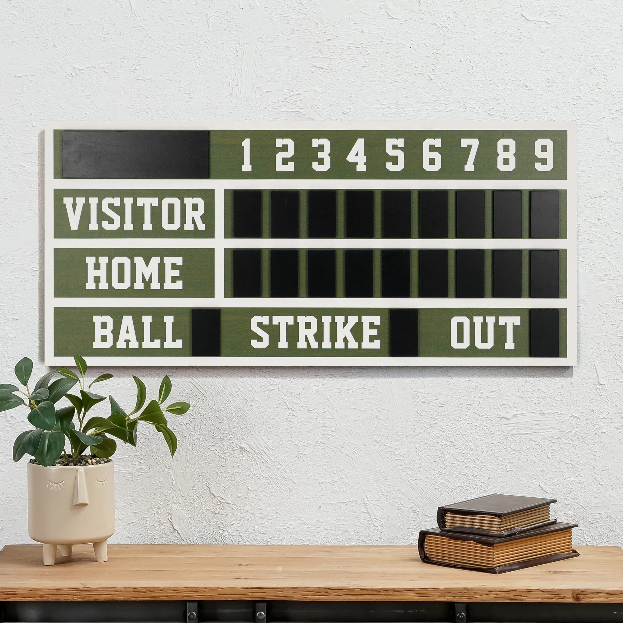 Baseball Scoreboard Sign Wood Wall Decor | Wayfair North America