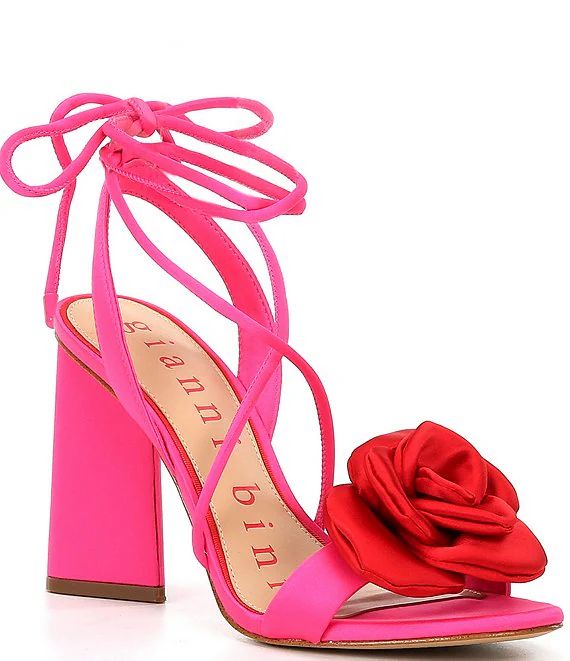 Dakota Satin Flower Ankle Wrap Dress Sandals | Dillard's