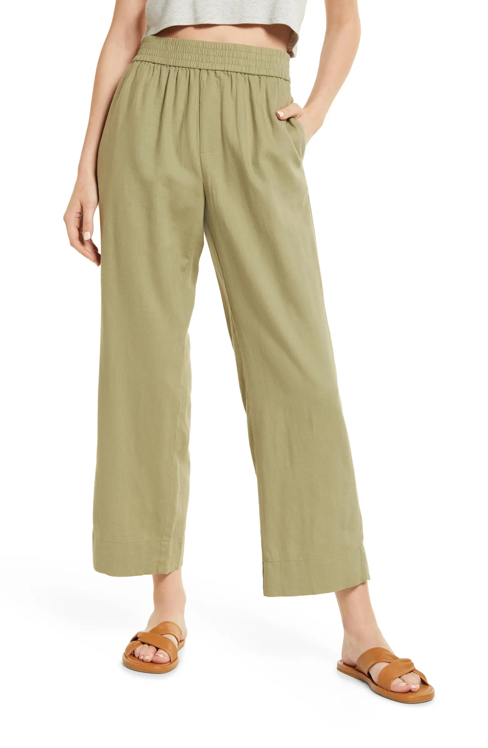 Treasure & Bond Linen Blend Pull-On Pants | Nordstrom | Nordstrom