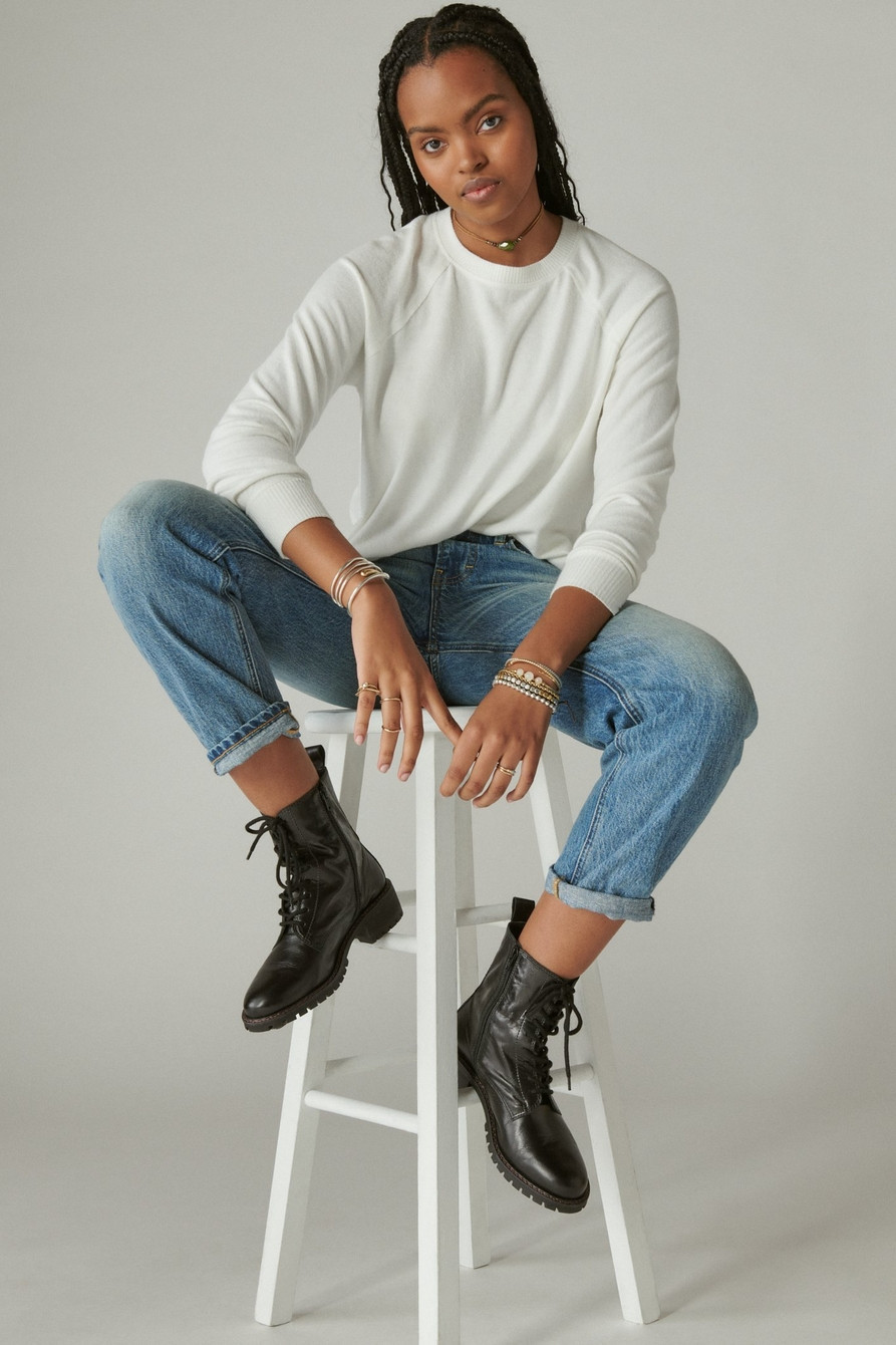CLOUD JERSEY LONG SLEEVE CREW | Lucky Brand