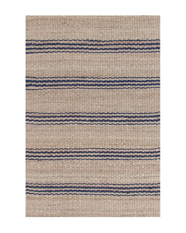 Jute Ticking Indigo Rug | McGee & Co.