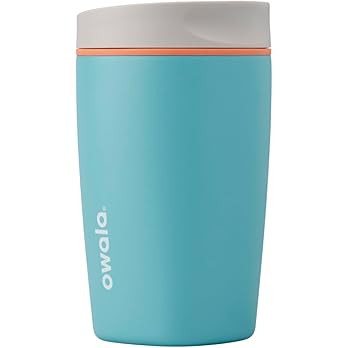 Owala SmoothSip Slider Insulated Stainless Steel Coffee Tumbler, Reusable Iced Coffee Cup, Hot Co... | Amazon (US)