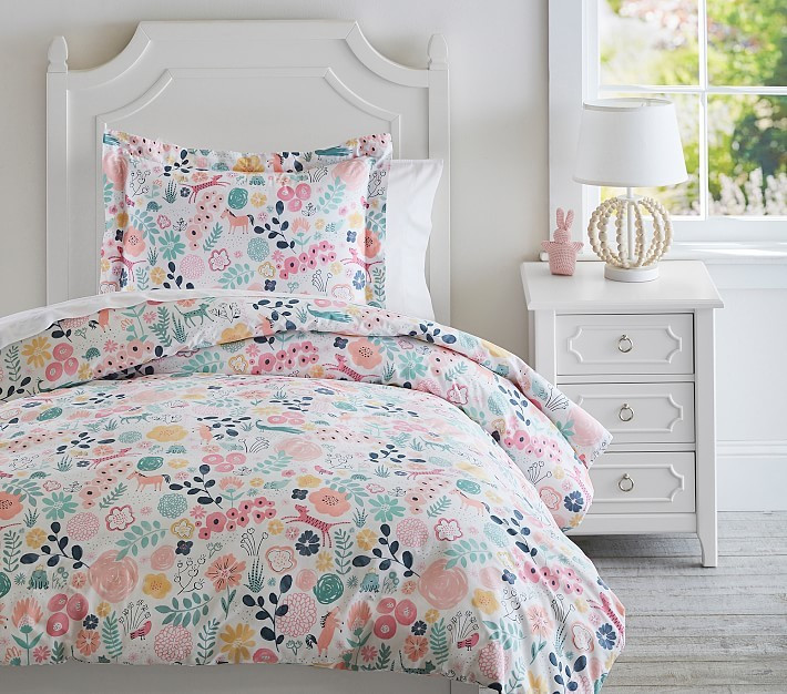 Sasha's Garden Organic Duvet Cover & Shams | Pottery Barn Kids