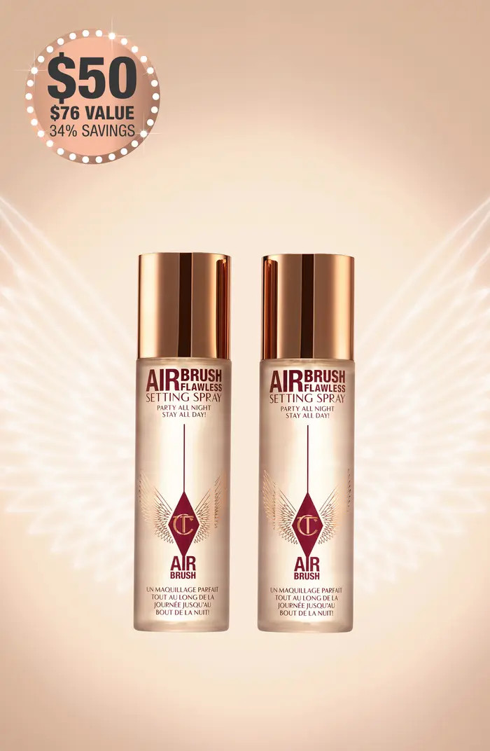 Charlotte Tilbury Airbrush Flawless Finish Setting Spray Duo $76 Value | Nordstrom | Nordstrom