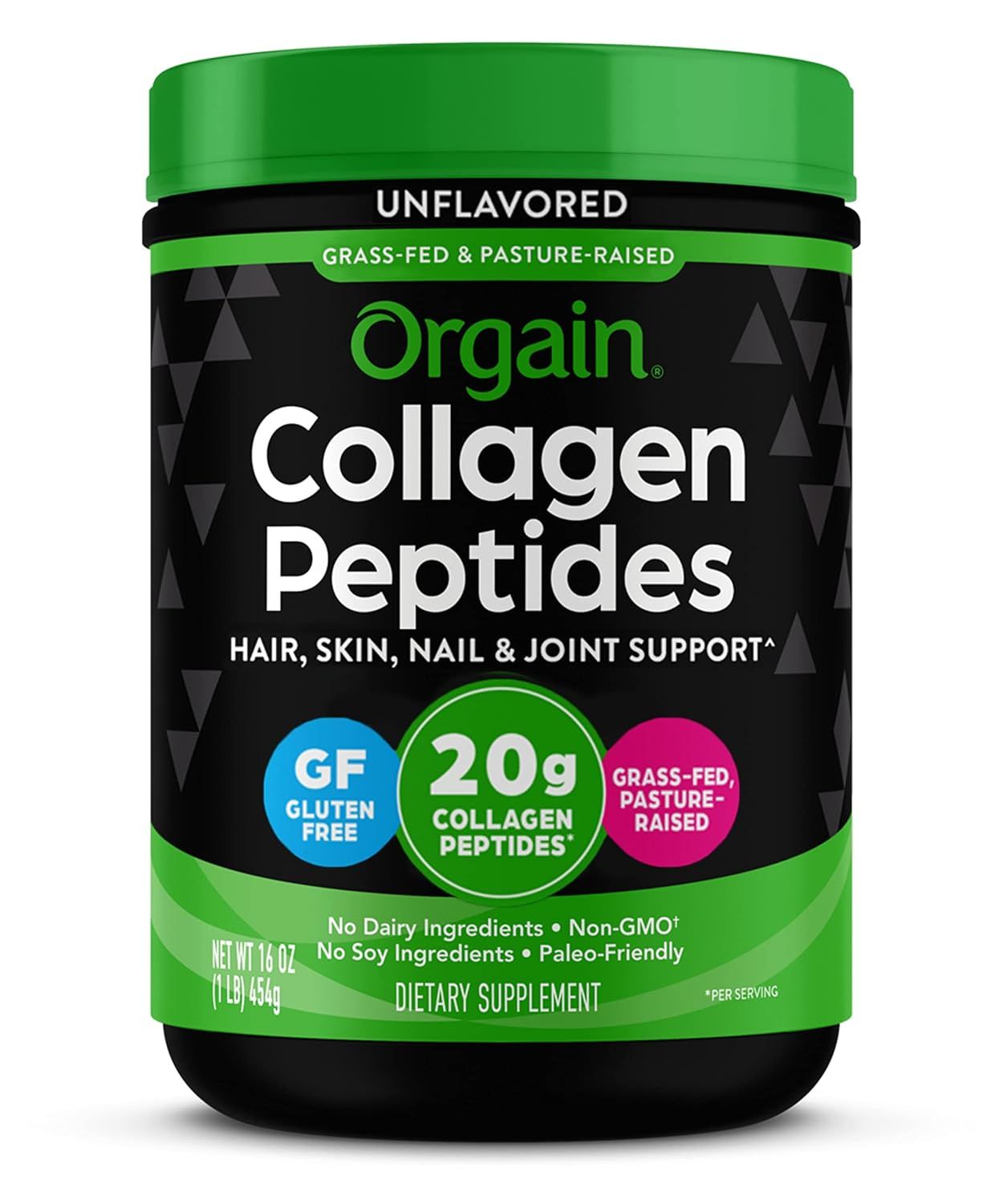 Orgain Hydrolyzed Collagen Peptides Powder, 20g Grass Fed Collagen - Hair, Skin, Nail, & Joint Su... | Amazon (US)