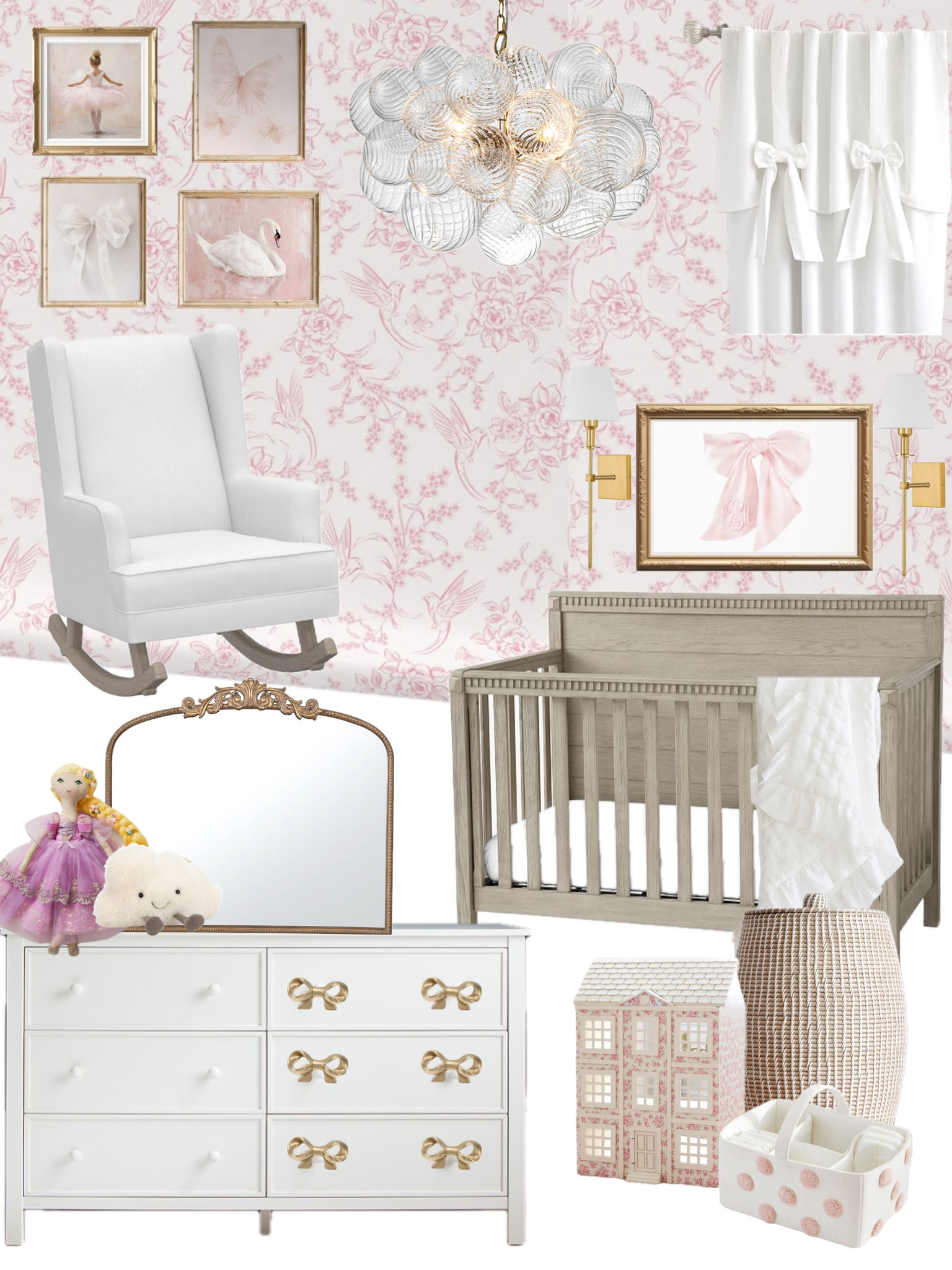 Sharing baby girl’s room details! I’m so excited to get started 🥰 I couldn’t link the light fixture, but it’s from light fixture USA (cluster glass globe ribbed chandelier)

Baby girl nursery, vintage romantic nursery, countryside nursery, Bridgerton inspired decor, loveshackfancy, girls room decor

#LTKFamily #LTKKids #LTKBaby