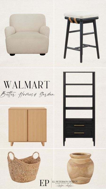 @walmart #WalmartPartner #walmarthome
Accent chair
Stool
Tall accent cabinet
Accent cabinet
Basket
Vase 

#LTKhome