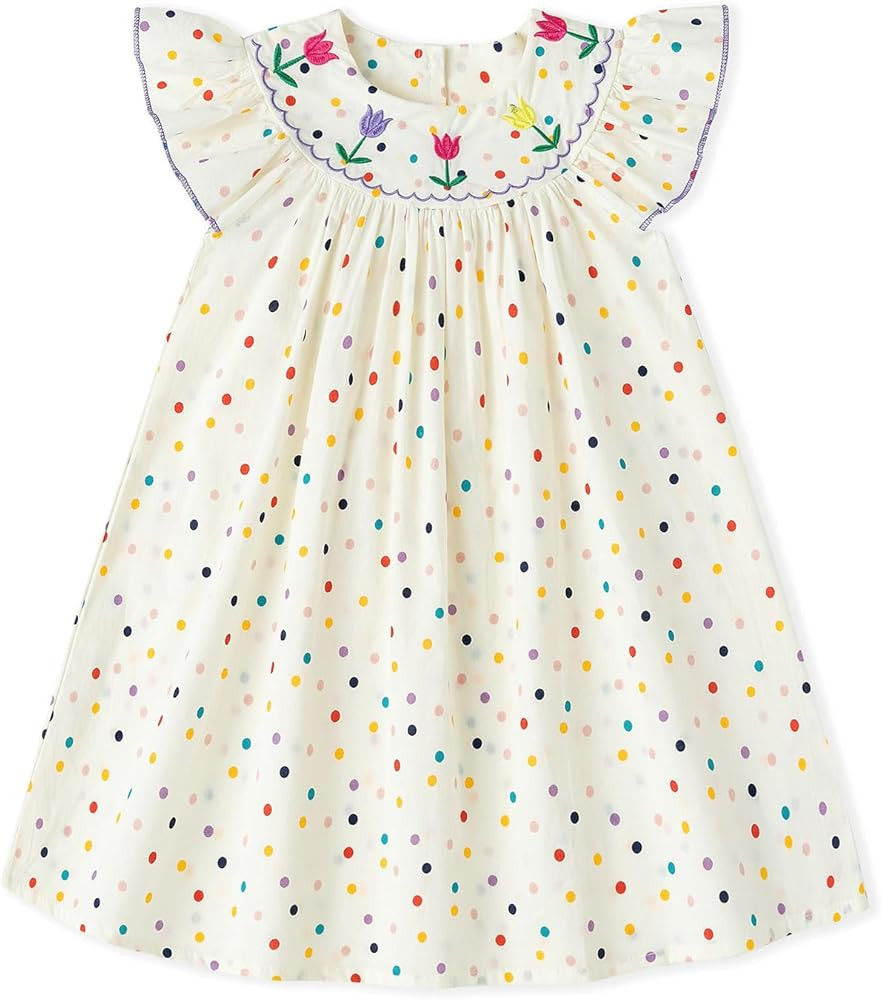 Simplee kids Baby Girls Casual Dress Toddler Smocking Dress Floral Print Sundress for Spring Summ... | Amazon (US)