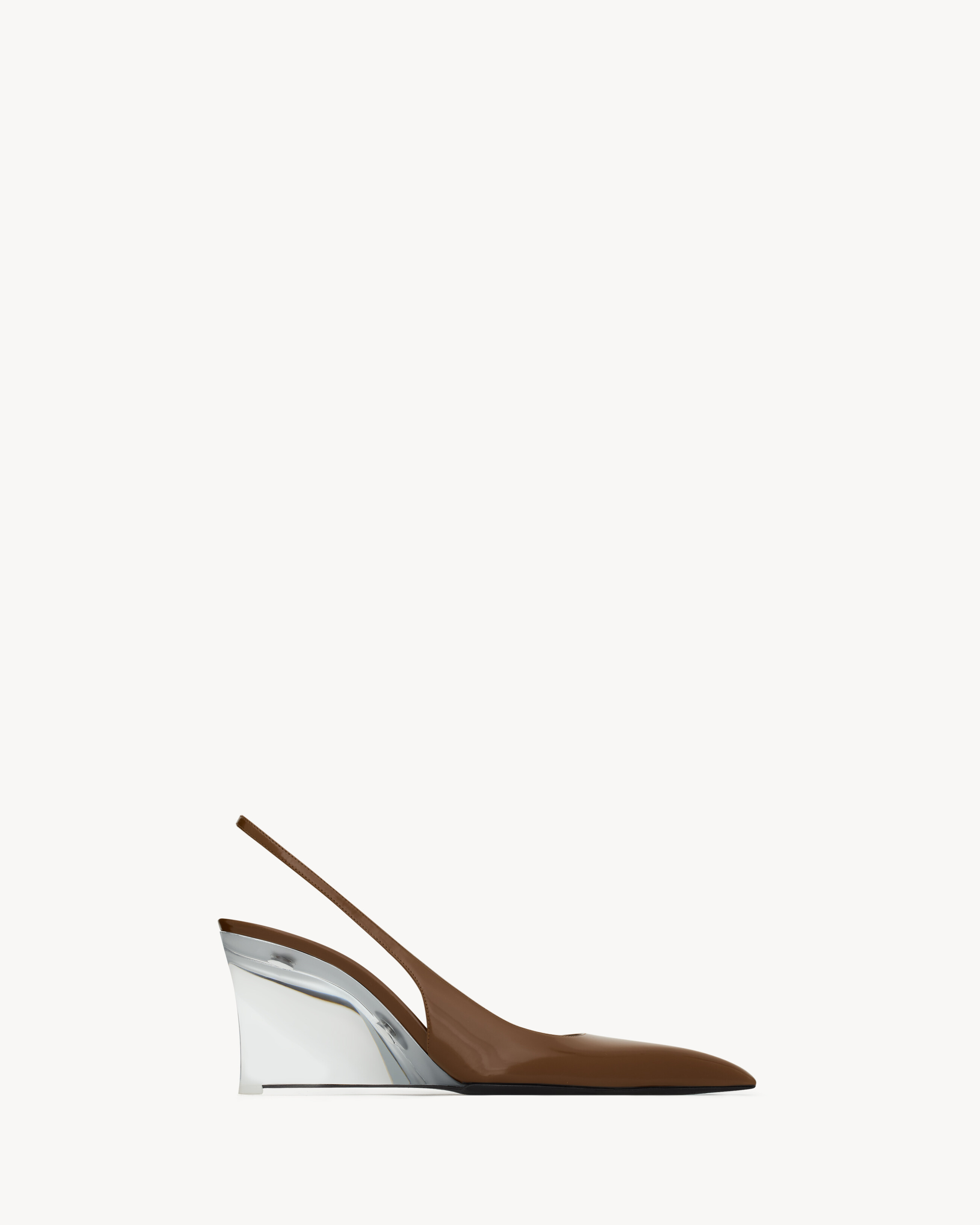 miller wedges in glazed leather | Saint Laurent Inc. (Global)