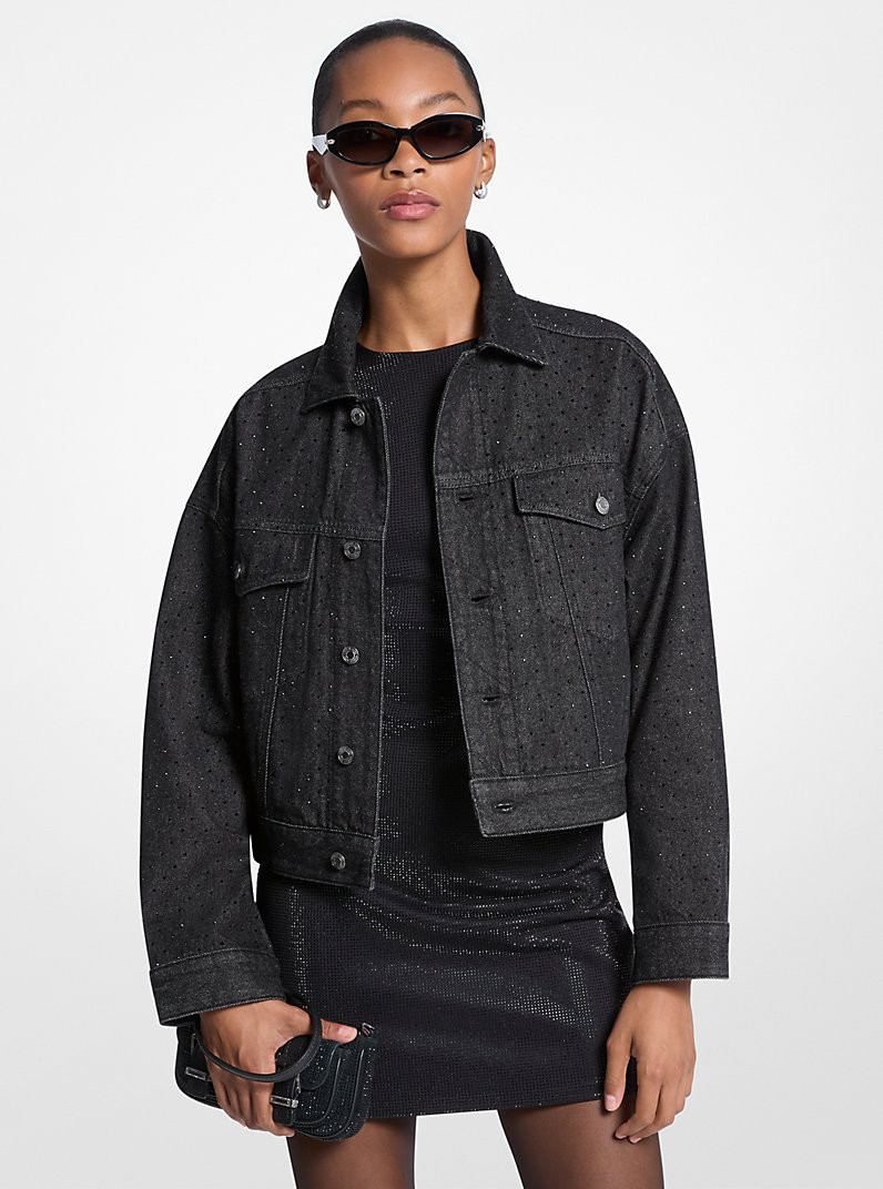 Studded Denim Jacket | Michael Kors US