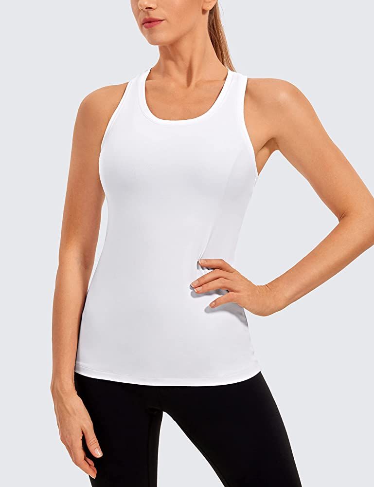 CRZ YOGA Women's Butterluxe Workout Tank Tops Racerback Tank Yoga Sleeveless Top Camisole Athletic G | Amazon (US)