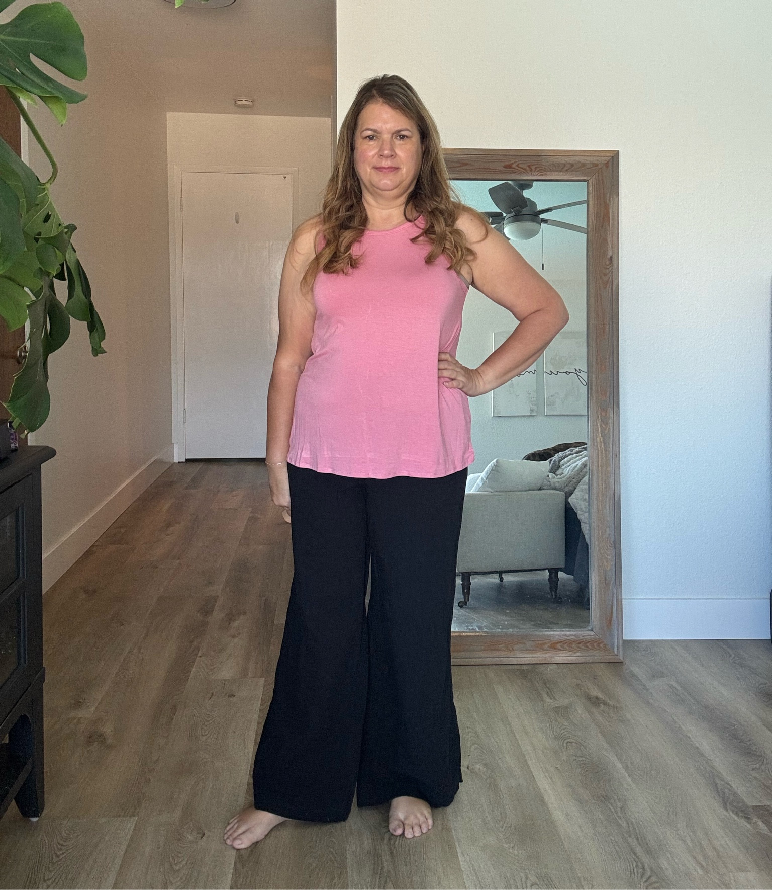 Pink tank top and Black wide leg pants from Old Navyy

#LTKSeasonal #LTKTravel #LTKStyleTip