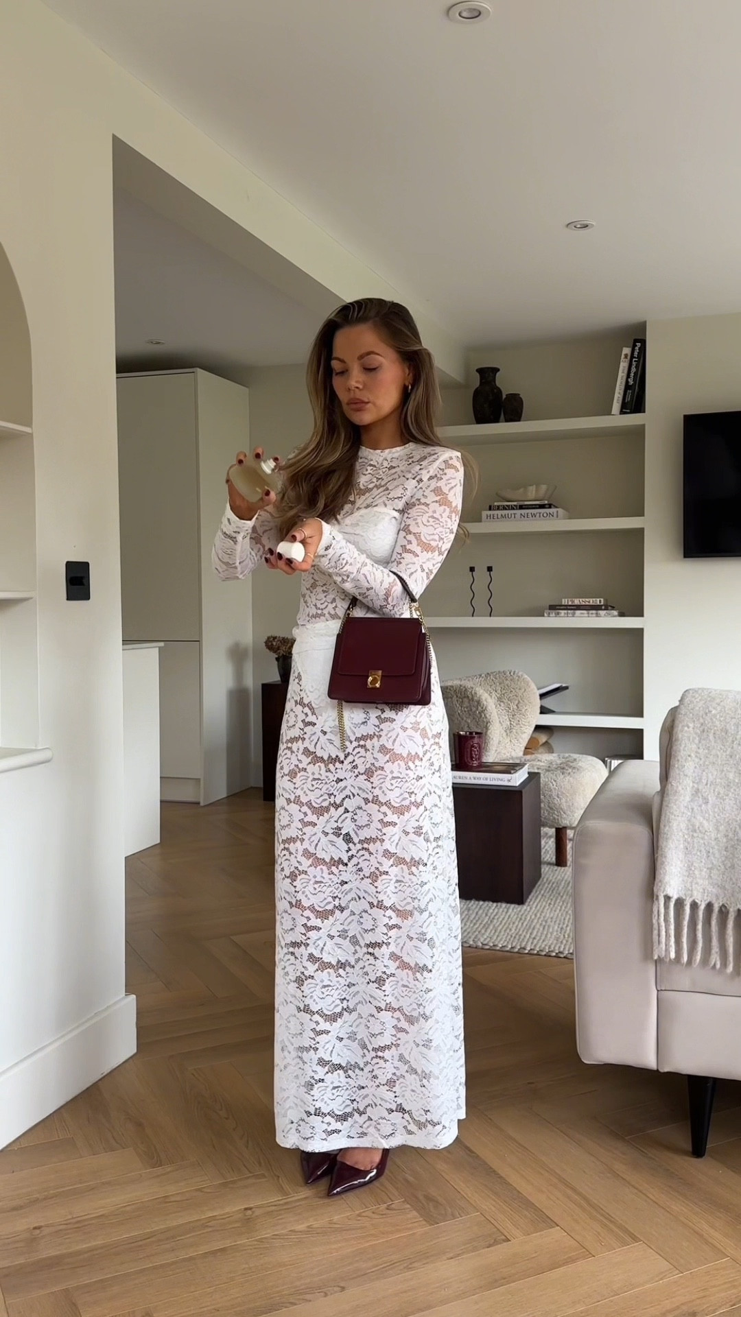Party season has arrived!! ✨ 

Lace coord, lace maxi skirt, lace top, white lace, burgundy bag, party shoes, jewellery, sparkles perfect festive wear, date night looks or party dress, chic evening look, 

#LTKstyletip #LTKpartywear #LTKwinter
