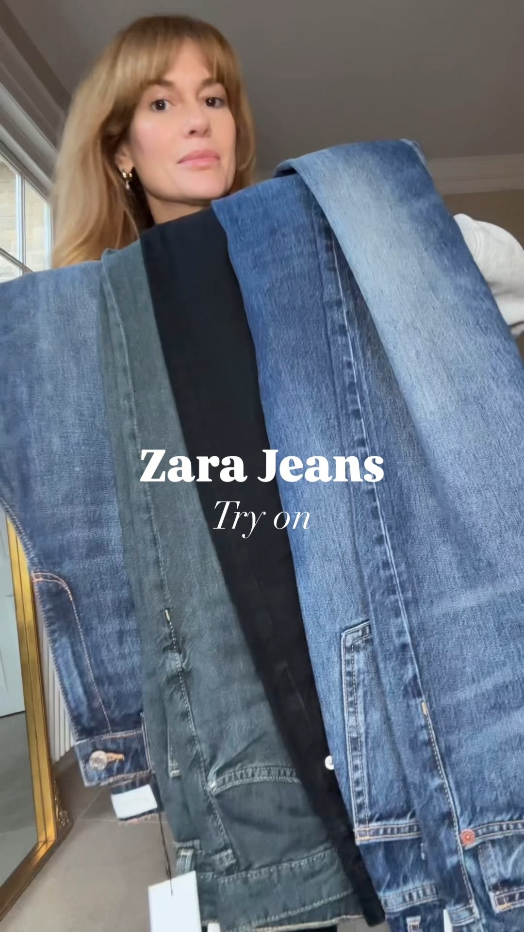 Zara jeans try on
The first pair and the black pair are both size 12 the other two are size 10 

#LTKjeans #LTKuk #LTKautumn