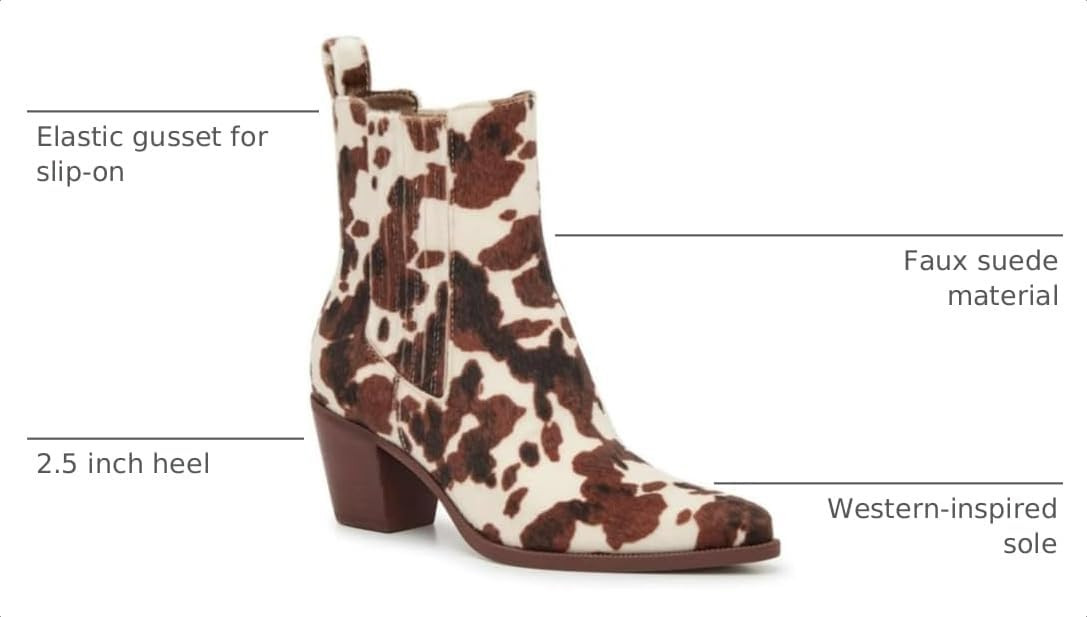 Women's Ankle Boots Pointed Toe Chunky Block Heel Western Booties Fashion Comfort Slip On Elastic Chelsea Booties | Amazon (US)