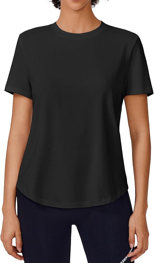 PINSPARK Soft Workout Tops for Women Short Sleeve UPF Sun Shirt Quick Dry Athletic Yoga Shirts Gy... | Amazon (US)