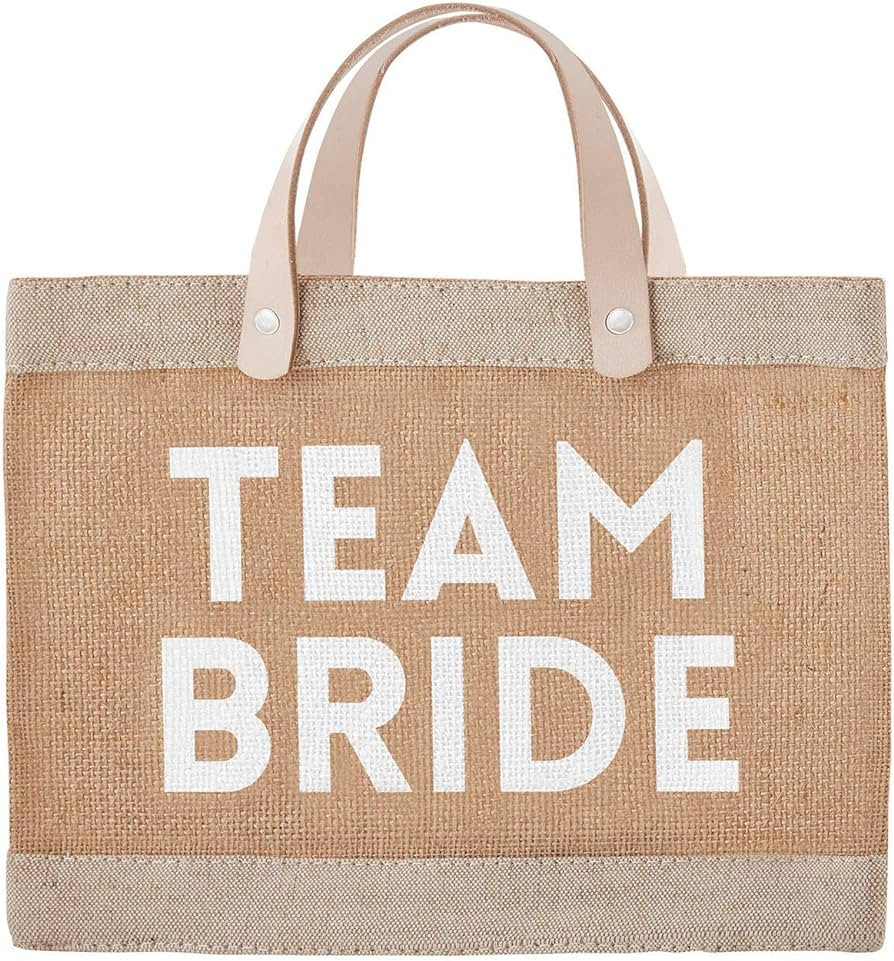 Santa Barbara Design Studio Wedding Collection Waterproof Jute Tote Bag, Mini, Team Bride | Amazon (US)